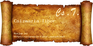 Csizmazia Tibor névjegykártya